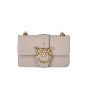 Pinko Grey + Gold Crossbody